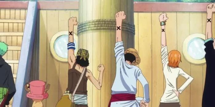 Một cảnh trong phim hoạt hình "One Piece"