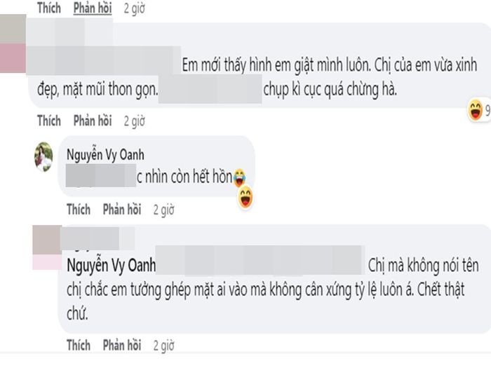 Nữ ca sĩ cho biết, cô cũng "hết hồn" khi nhìn thấy loạt ảnh. Ảnh chụp màn hình.
