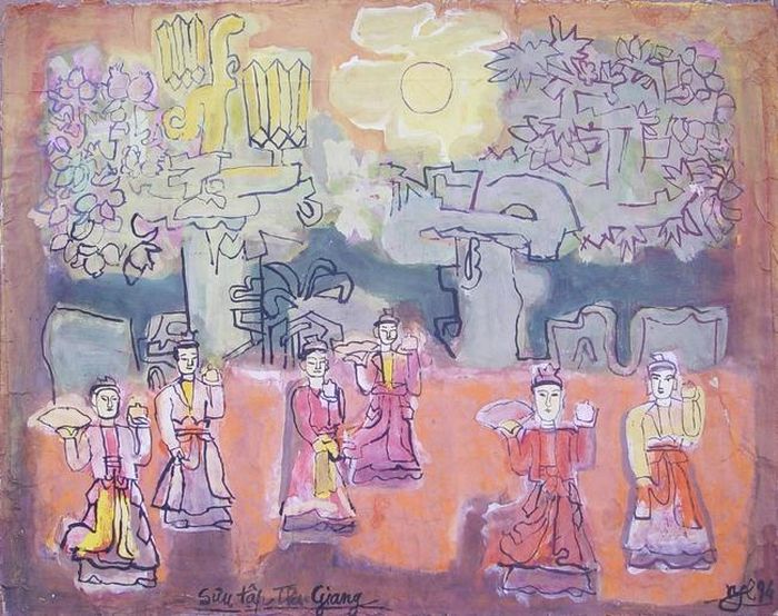 Bức “Điệu múa cổ” (1994) của Nguyễn Tư Nghiêm