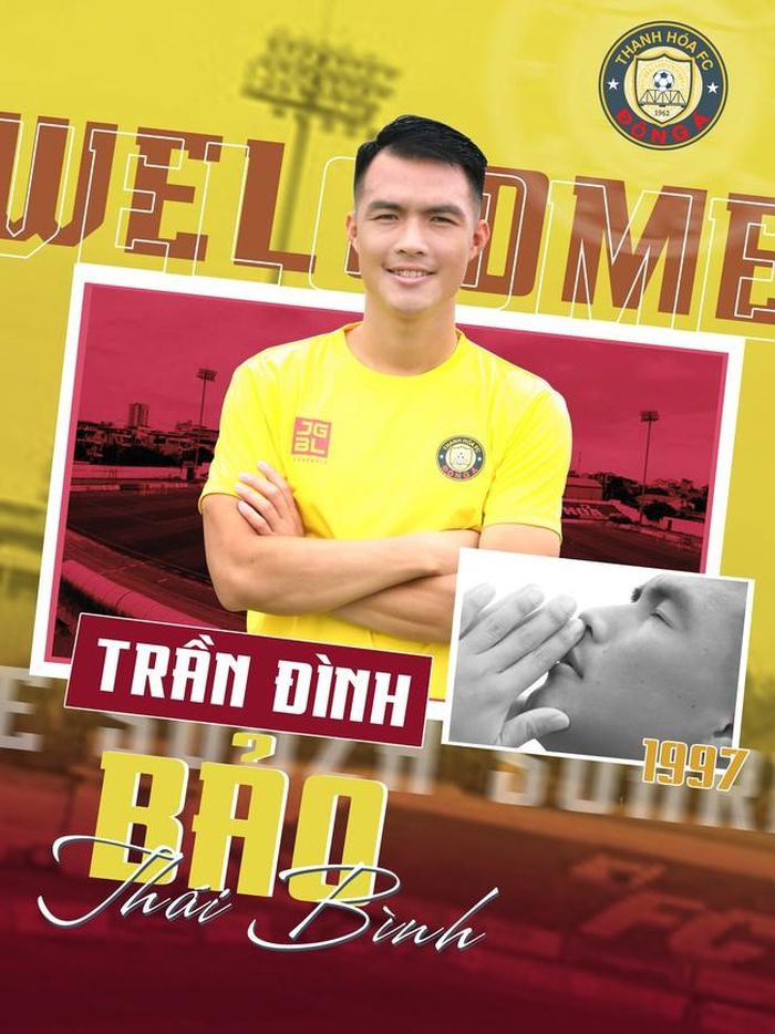 CLB Thanh Hóa công bố chiêu mộ thành công Đình Bảo (Ảnh: CLB Thanh Hóa)