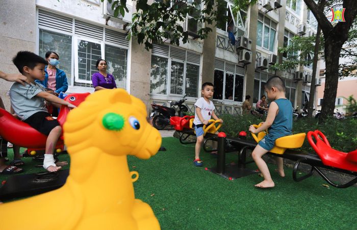 Sân chơi mới mang đến những niềm vui mới cho các bệnh nhi trong dịp Tết Trung thu.