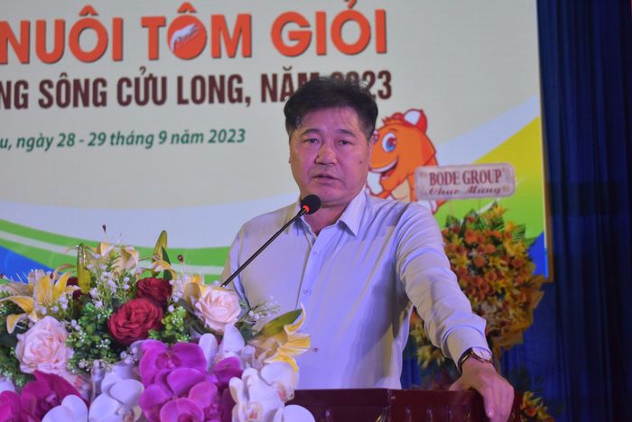 Ông Lê Quốc Thanh, Giám đốc Trung tâm Khuyến nông quốc gia, Trưởng ban Tổ chức hội thi phát biểu tại lễ khai mạc.