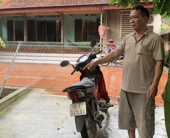 Hình ảnh đối tượng Nguyễn Văn Thơm và hiện trường xảy ra vụ việc.