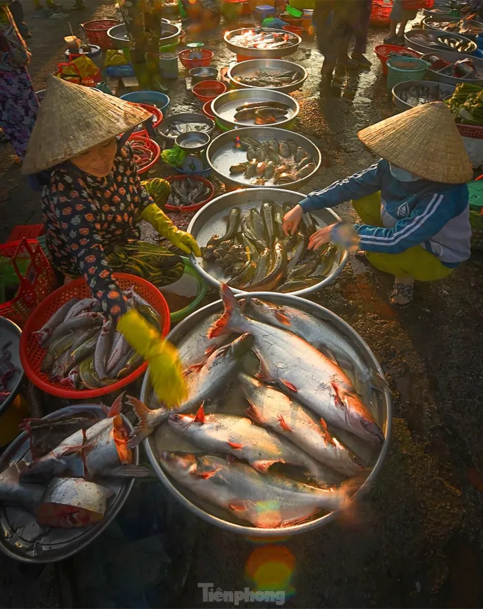 Tiểu thương buôn bán ở chợ là người dân địa phương hoặc sinh sống lân cận, họ đem bán những mặt hàng nông sản, tôm cá do mình trồng, đánh bắt được.
