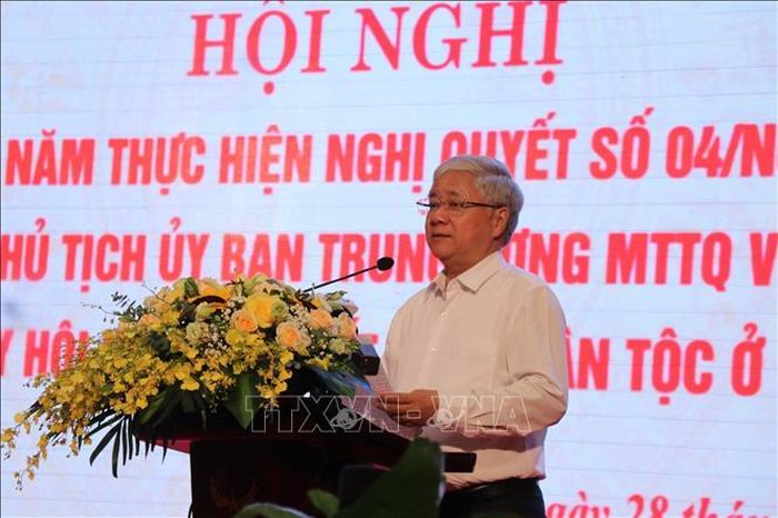 Bí thư Trung ương Đảng, Chủ tịch Ủy ban Trung ương MTTQ Việt Nam Đỗ Văn Chiến phát biểu tại Hội nghị tổng kết 20 năm thực hiện Ngày hội đại đoàn kết toàn dân tộc ở khu dân cư, ngày 28/9/2023, tại Bắc Ninh. Ảnh: Đỗ Huyền/TTXVN
