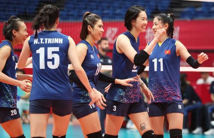 Bóng chuyền nữ Việt Nam đã tiến được một bước dài ở sân chơi Asian Games. Ảnh: Hoàng Linh