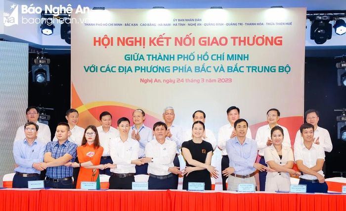 Hội nghị kết nối giao thương giữa TP. Hồ Chí Minh và các địa phương phía Bắc và Bắc Trung Bộ tổ chức tại Nghệ An ngày 24/3/2023 Ảnh: Phạm Bằng