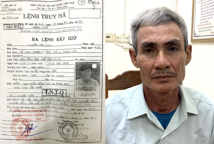 Nguyễn Văn Liêm bị bắt sau 32 năm lẩn trốn. Ảnh: Công an Thanh Hóa