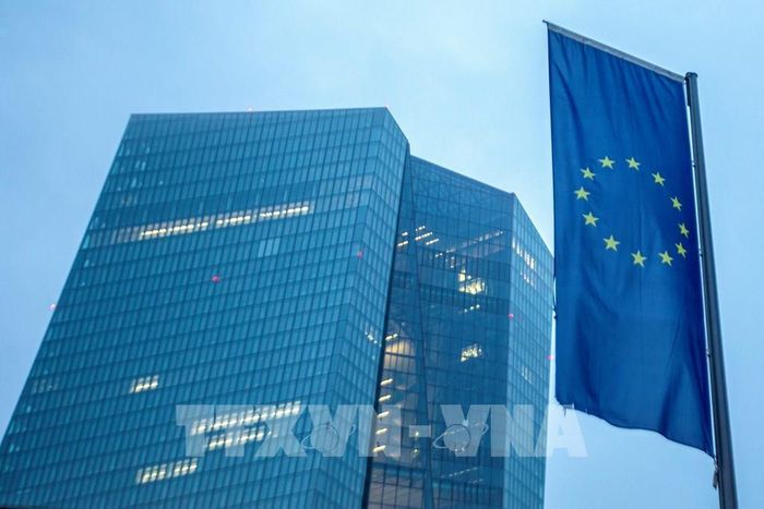 Trụ sở Ngân hàng Trung ương châu Âu (ECB) ở Frankfurt am Main, Đức. Ảnh: AFP/TTXVN