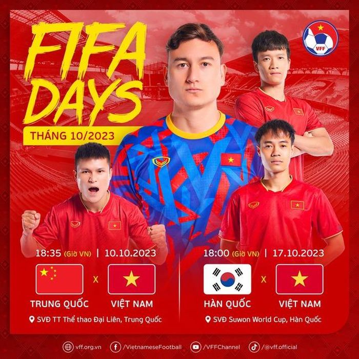 ĐT Việt Nam chỉ đá giao hữu 2 trận đấu (Ảnh: VFF)