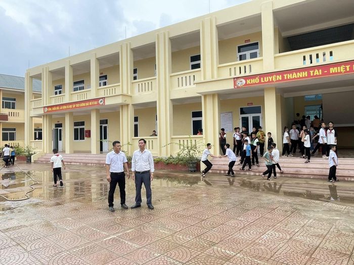  Đến nay, cả 3 cấp trường của xã đều giữ vững danh hiệu trường đạt chuẩn Quốc gia. Ảnh: Minh Thái 