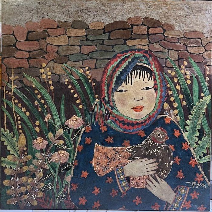  Mùa đông ấm áp (sơn mài) - Vũ Thanh Yên. 