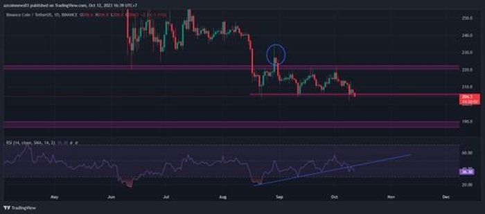 Biểu đồ BNB/USDT hàng ngày | Nguồn: TradingView
