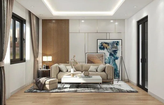Mẫu phòng khách nhà mái Nhật đẹp nhất năm nay