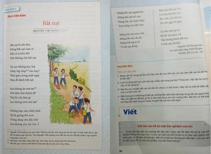 Bài thơ "Bắt nạt" của tác giả Nguyễn Thế Hoàng Linh