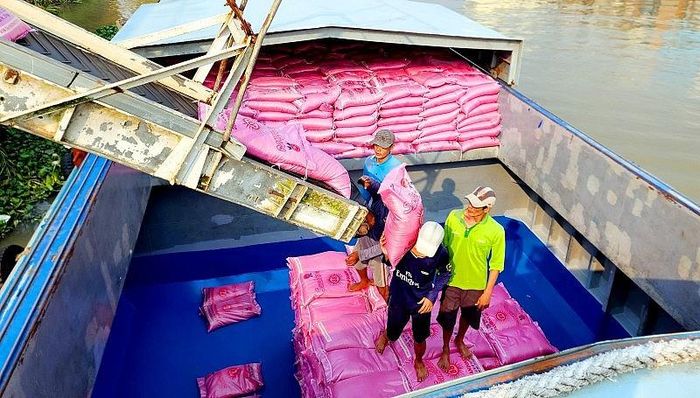 Gạo trở thành điểm sáng trong các mặt hàng xuất khẩu của tỉnh Kiên Giang. Ảnh: Kiều Diễm