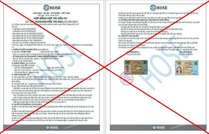 HOSE cảnh báo một số tài khoản facebook giả mạo để lừa đảo nhà đầu tư