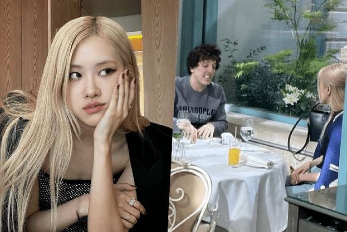 Hình ảnh mới nhất của Rosé khi đi ăn cùng CEO của Columbia Records