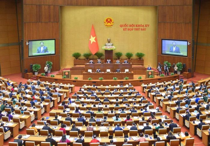 Toàn cảnh phiên khai mạc Kỳ họp thứ 6, Quốc hội khóa XV. Ảnh: Nam An