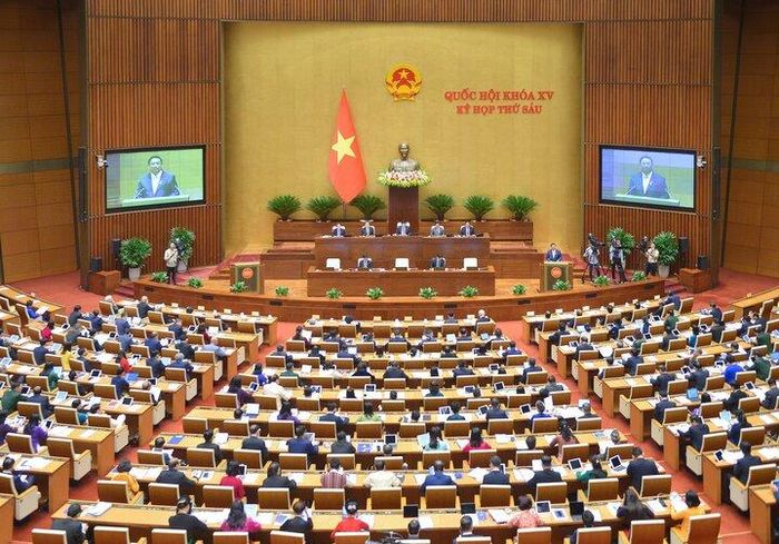 Toàn cảnh phiên khai mạc Quốc hội sáng 23/10.