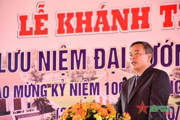  Đồng chí Nguyễn Đăng Quang, Phó bí thư Thường trực Tỉnh ủy Quảng Trị phát biểu tại buổi lễ.
