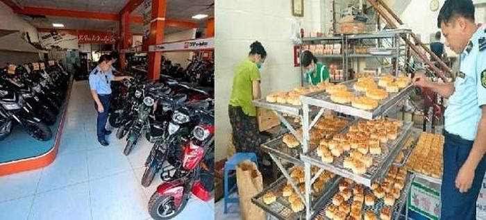 Lực lượng Quản lý thị trường Thái Bình phát hiện, xử phạt hộ kinh doanh xe máy điện ở huyện Kiến Xương và 24 cơ sở sản xuất kinh doanh thực phẩm, bánh kẹo, đồ chơi trẻ em ở huyện Vũ Thư và thành phố Thái Bình. Ảnh: Cục QLTT Thái Bình