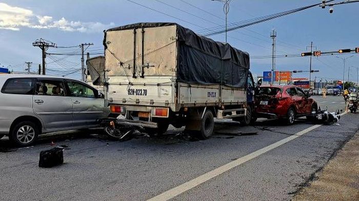 Hiện trường vụ tai nạn. 