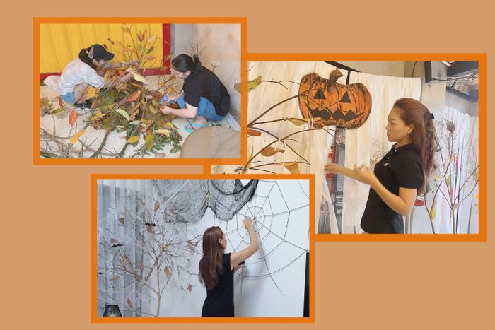  Nhiều bạn trẻ cũng háo hức trang trí Halloween để vui chơi. 
