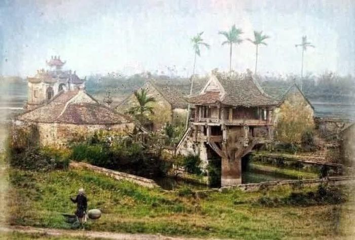 Ảnh màu toàn cảnh khu vực Chùa Một Cột