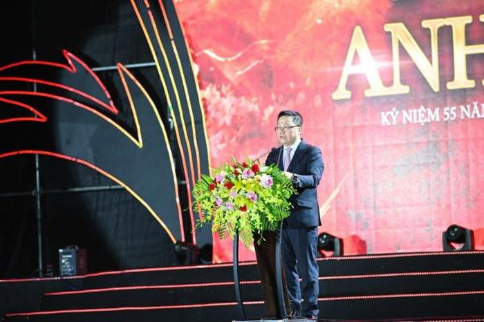 Đồng chí Lê Quốc Minh phát biểu tại buổi lễ.