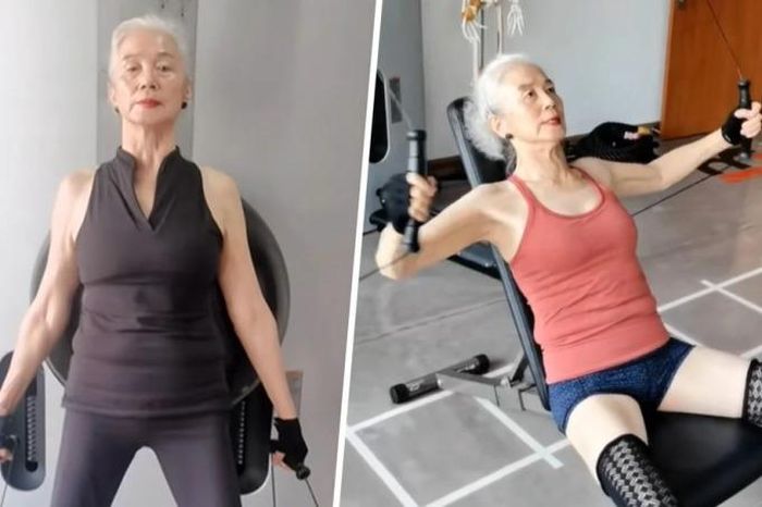 Bà Bai Jinqin thường đến phòng tập 5-6 buổi mỗi tuần.
