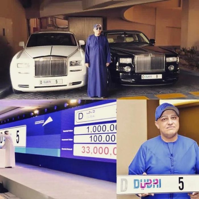 Năm 2016, nhà phát triển bất động sản Balwinder Sahni nổi tiếng tại Dubai đã mua biển số D5 với giá 9,6 triệu USD cho chiếc Rolls-Royce