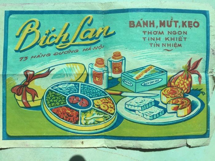 Nhãn hàng “Bánh mứt kẹo Bích Lan” trước năm 1954. Ảnh tư liệu: Danviet