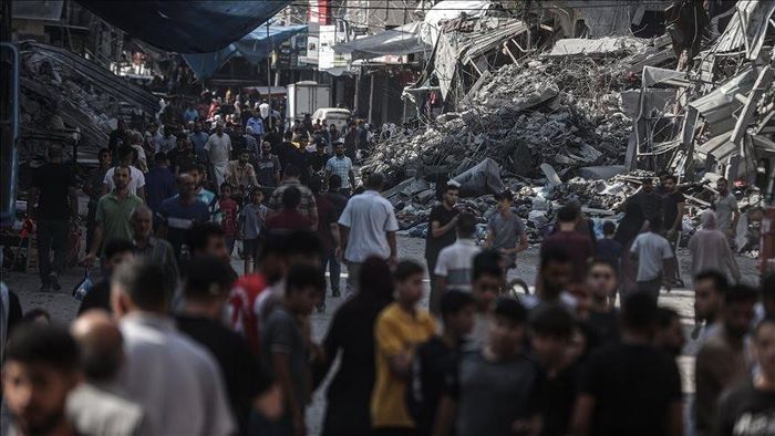 Khung cảnh đổ nát tại Dải Gaza trong bối cảnh Israel tăng cường không kích. Ảnh: Anadolu Agency