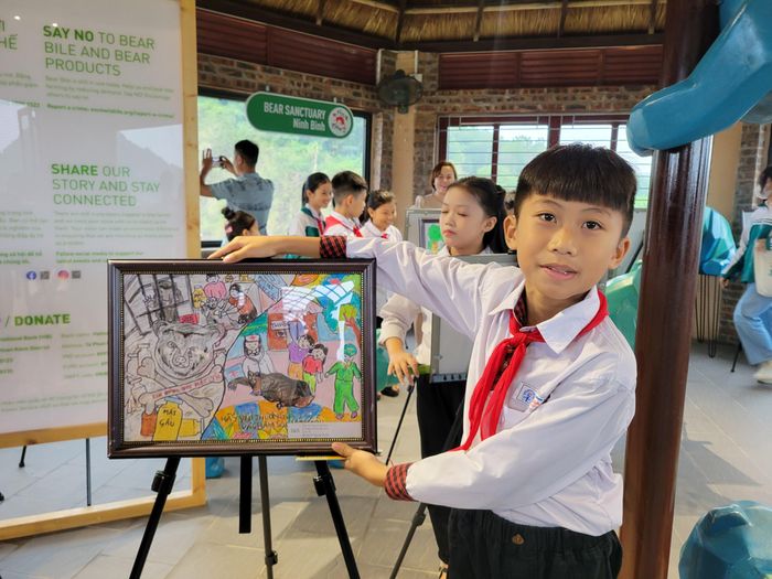 Cuộc thi vẽ tranh đã lan tỏa được ý nghĩa tích cực, giúp những mầm non của đất nước thêm yêu và bảo vệ động vật hoang dã. Ảnh: Đình Minh