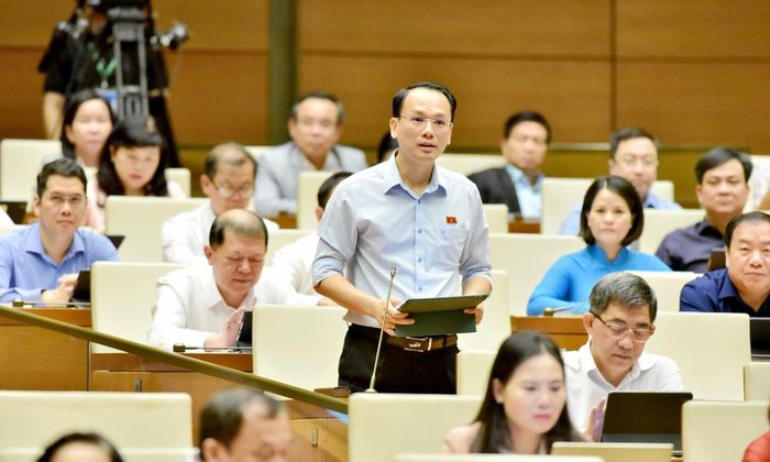 Đại biểu Quốc hội Lưu Bá Mạc (Lạng Sơn) chất vấn tại hội trường
