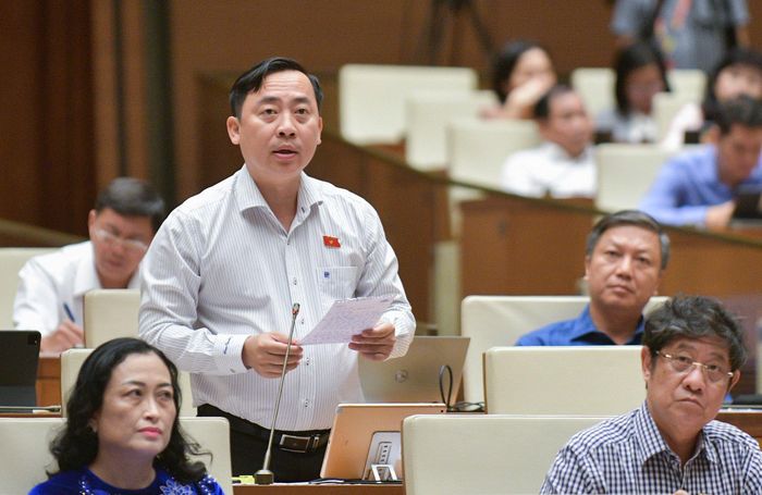 Đại biểu Quốc hội Đào Chí Nghĩa (Cần Thơ) chất vấn tại hội trường