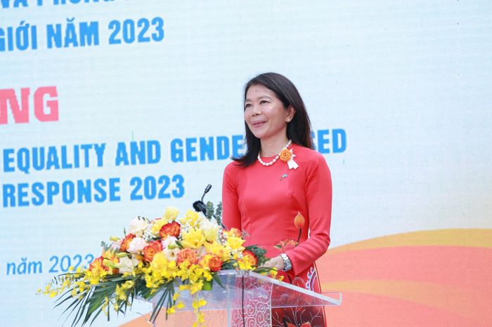 Bà Pauline Tamesis, Điều phối viên thường trú Liên Hợp Quốc tại Việt Nam phát biểu.