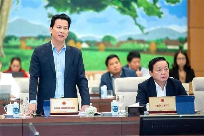 Bộ trưởng Bộ Tài nguyên và Môi trường Đặng Quốc Khánh phát biểu. Ảnh: Doãn Tấn/TTXVN