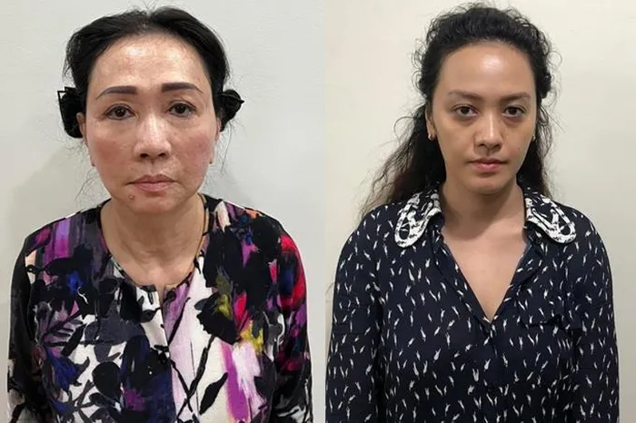 Hai bị can Trương Mỹ Lan (trái) và Trương Huệ Vân