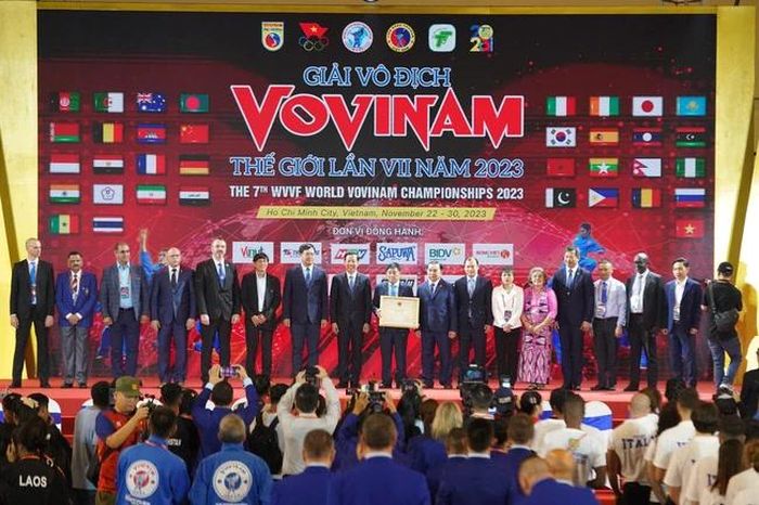 Vovinam được công nhận là Di sản văn hóa phi vật thể quốc gia, đây là tiền đề để hướng tới việc đưa Vovinam là Di sản văn hóa phi vật thể của thế giới. Ảnh: Anh Liêm