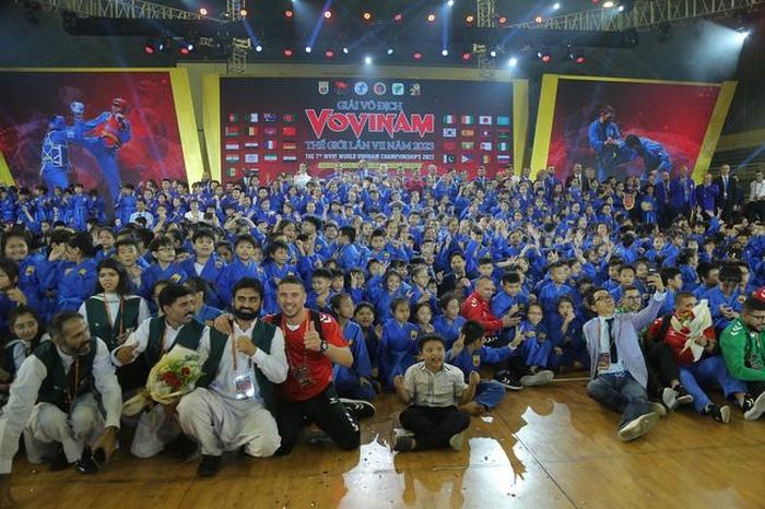 650 quan chức, trọng tài, HLV, VĐV từ 35 quốc gia có phong trào Vovinam phát triển thuộc 4 châu lục: châu Á, châu Âu, châu Phi... dự giải Vovinam thế giới 2023 ở TP.HCM là một thành công lớn. Ảnh: Anh Liêm
