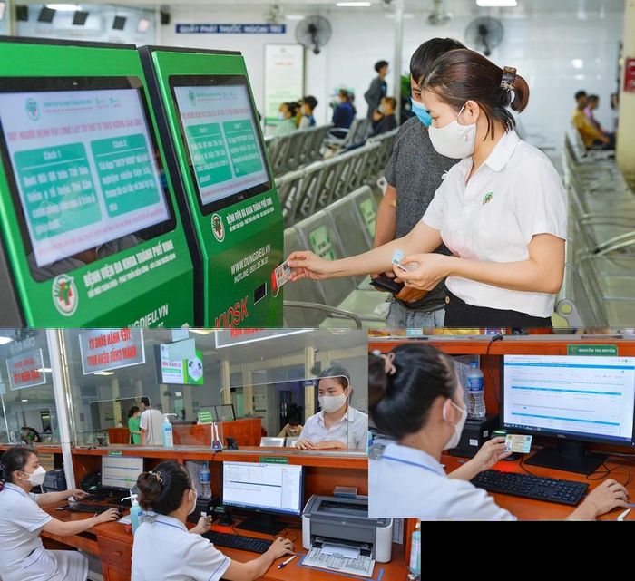  Người dân đăng ký Khám chữa bệnh BHYT bằng CCCD tiết kiệm được thời gian. Ảnh tư liệu Đình Tuyên 