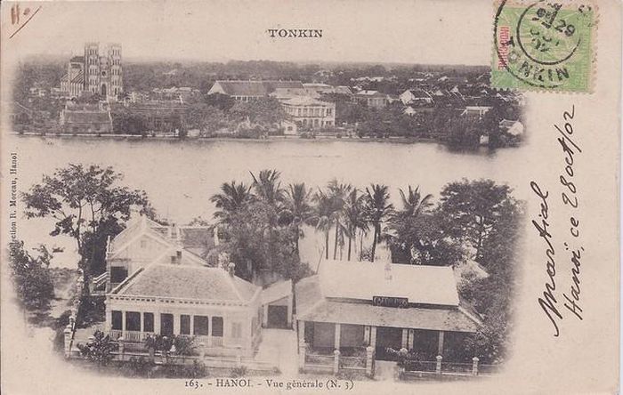 Nhà thờ Lớn nhìn từ bờ Đông của Hồ Hoàn Kiếm