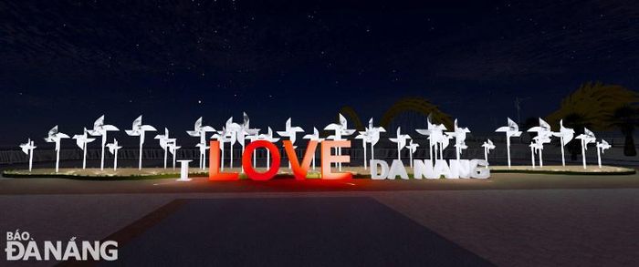 Mô hình chong chóng “I LOVE DANANG”.