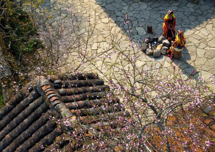 Bước qua cổng làng, du khách như lạc vào một thế giới khác với những ngôi nhà trình tường lợp ngói âm dương màu nâu sậm; với sự sạch đẹp của từng ngôi nhà, từng con ngõ, đường làng và không khí mát mẻ, yên bình.