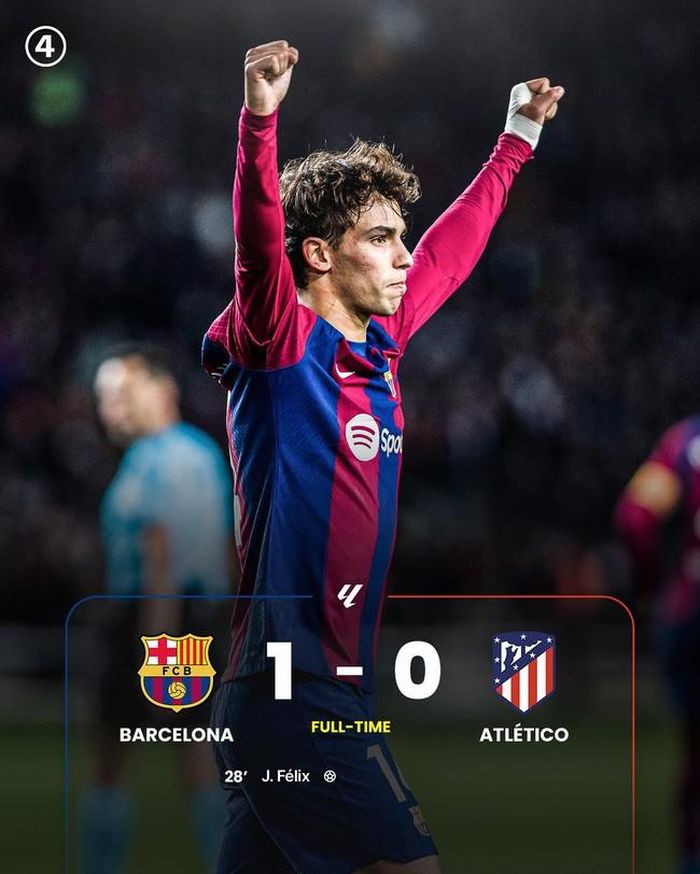 Joao Felix ghi bàn mang về 3 điểm cho Barcelona
