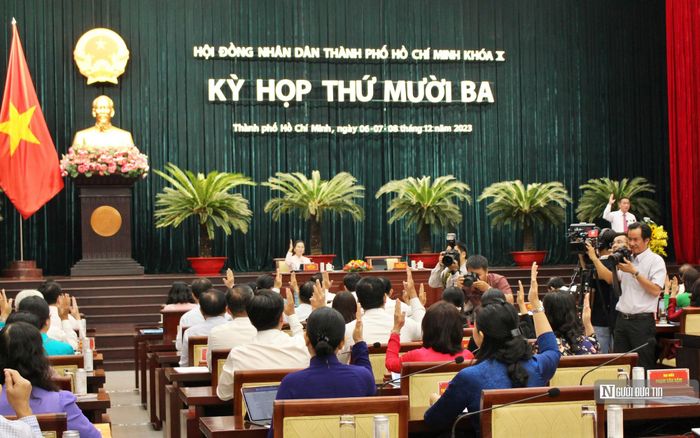 Toàn cảnh kỳ họp thứ 13 HĐND Tp.HCM khóa X khai mạc sáng 6/12.