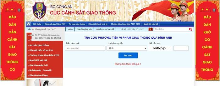 Trang web https://www.csgt.vn/tra-cuu-phuong-tien-vi-pham.html