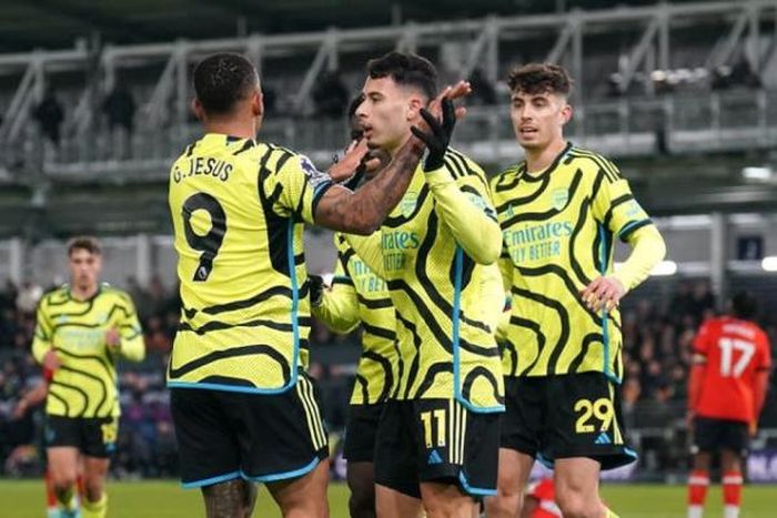 Arsenal có chiến thắng kịch tính trong trận đấu sớm vòng 15 giải Ngoại hạng Anh 2023/2024. Ảnh: PA.